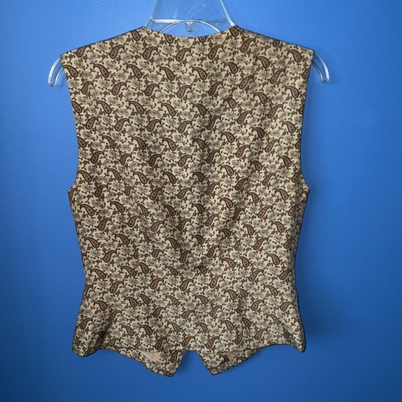 Beautiful Vintage 100% Silk Anne Pinkerton Paisley Vest P/P - Picture 3 of 5